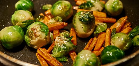 Roasted Brussels Sprouts and Carrots ~ The Best of Both Worlds
