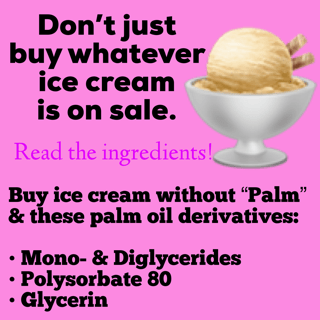 how to find palm oil free ice cream