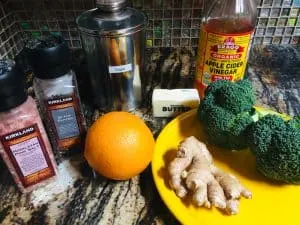 broccoli with orange ginger butter ingredients