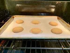 crispy lemon cookies in oven