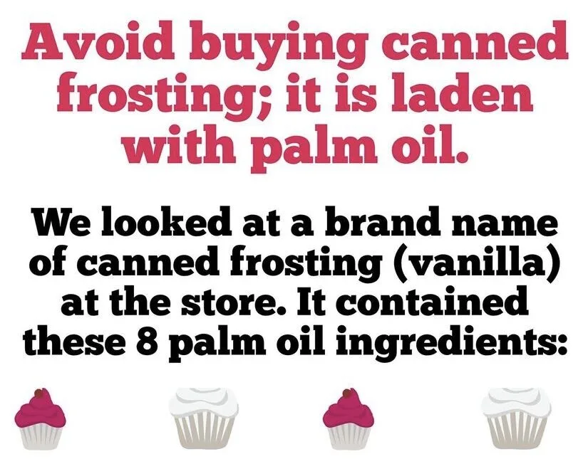 palm oil ingredients in canned frosting