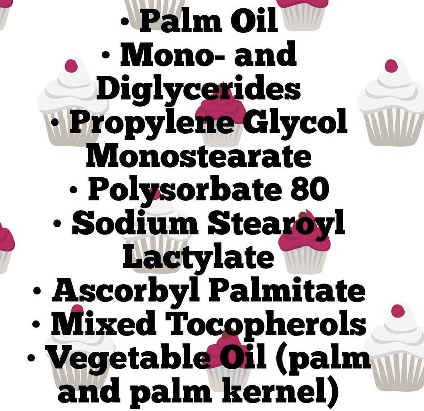 8 canned frosting palm oil ingredients