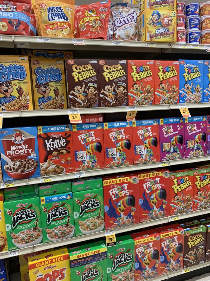cereal in grocery store
