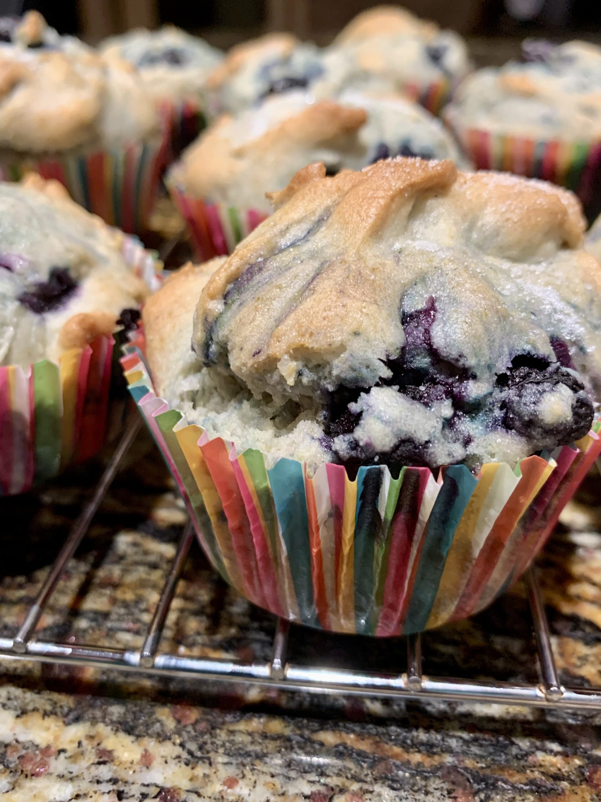 Blueberry Muffins with Fresh or Frozen Blueberries